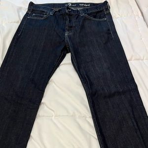 Men’s 7 jeans. Dark wash